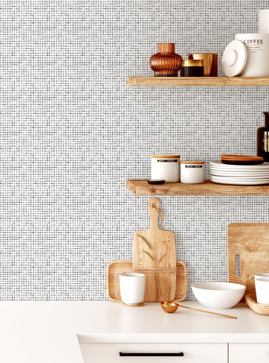Crosshatch Peel and Stick Wallpaper
