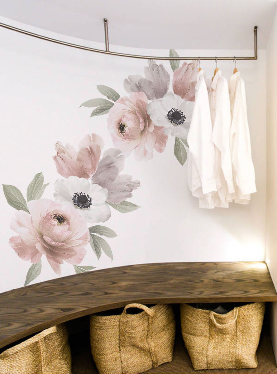 Floral Wall Sticker – Simple Shapes