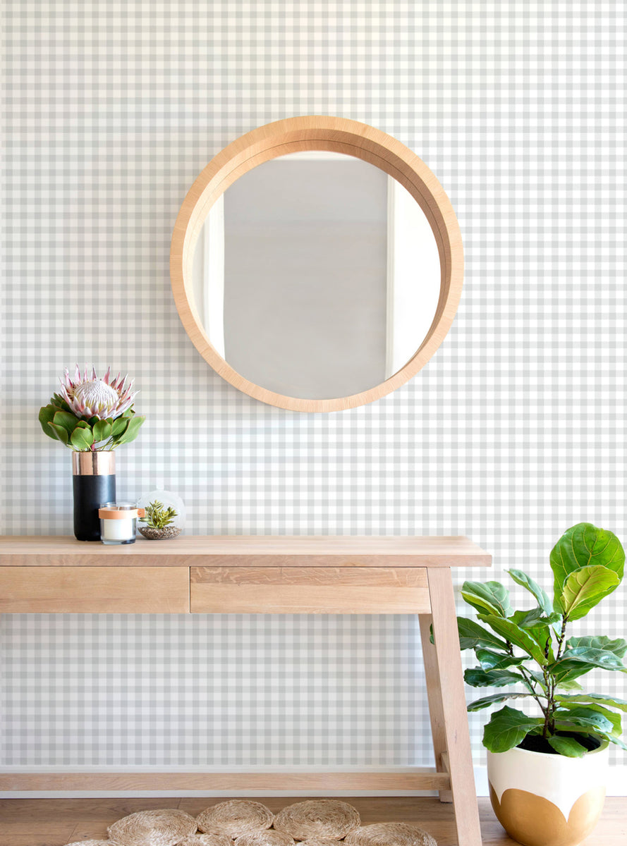 Gingham Check Pattern Wallpaper – Simple Shapes