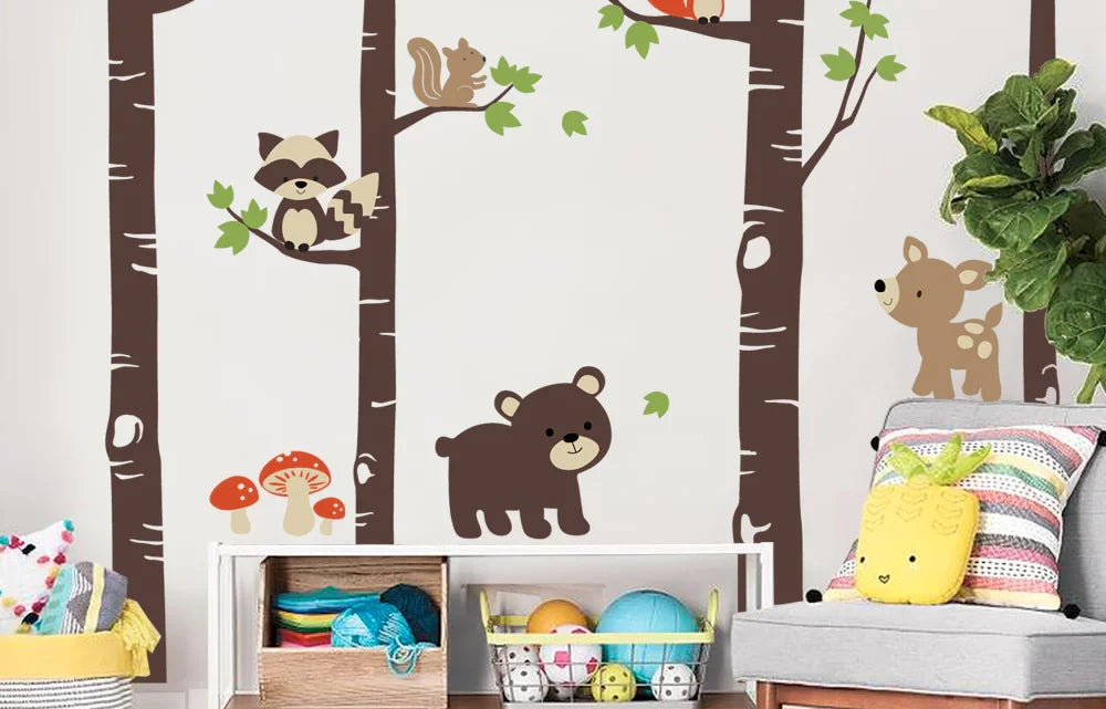How to Use Birch Tree Wall Decals for Winter Decor