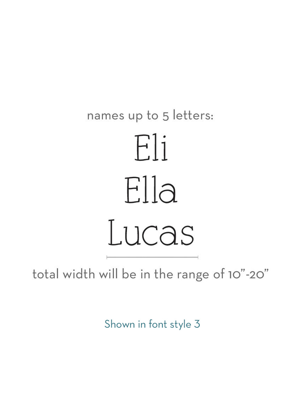 Adding Letters To Names Personalized Name Lettering Decal – Simple Shapes