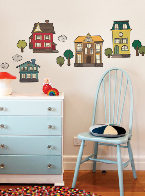 House Sticker Frame Houses Wall Stickers – Simple Shapes