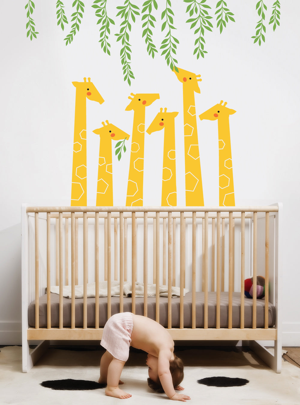 Giraffe Personalized Monogram Vinyl Wall Decal Child's Name and