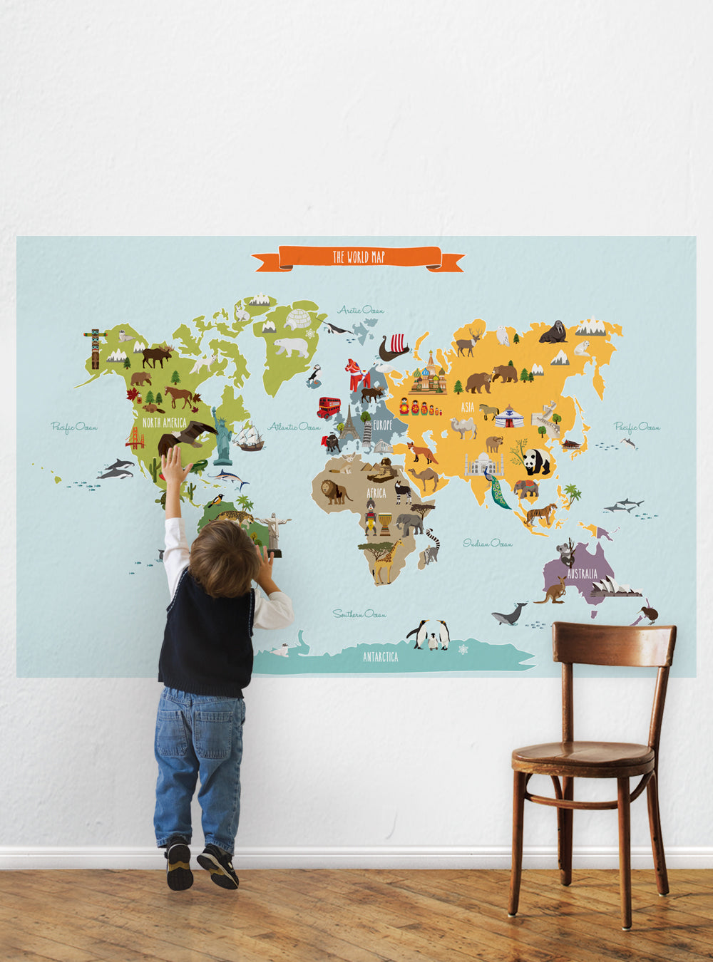 World Map Poster For Kids