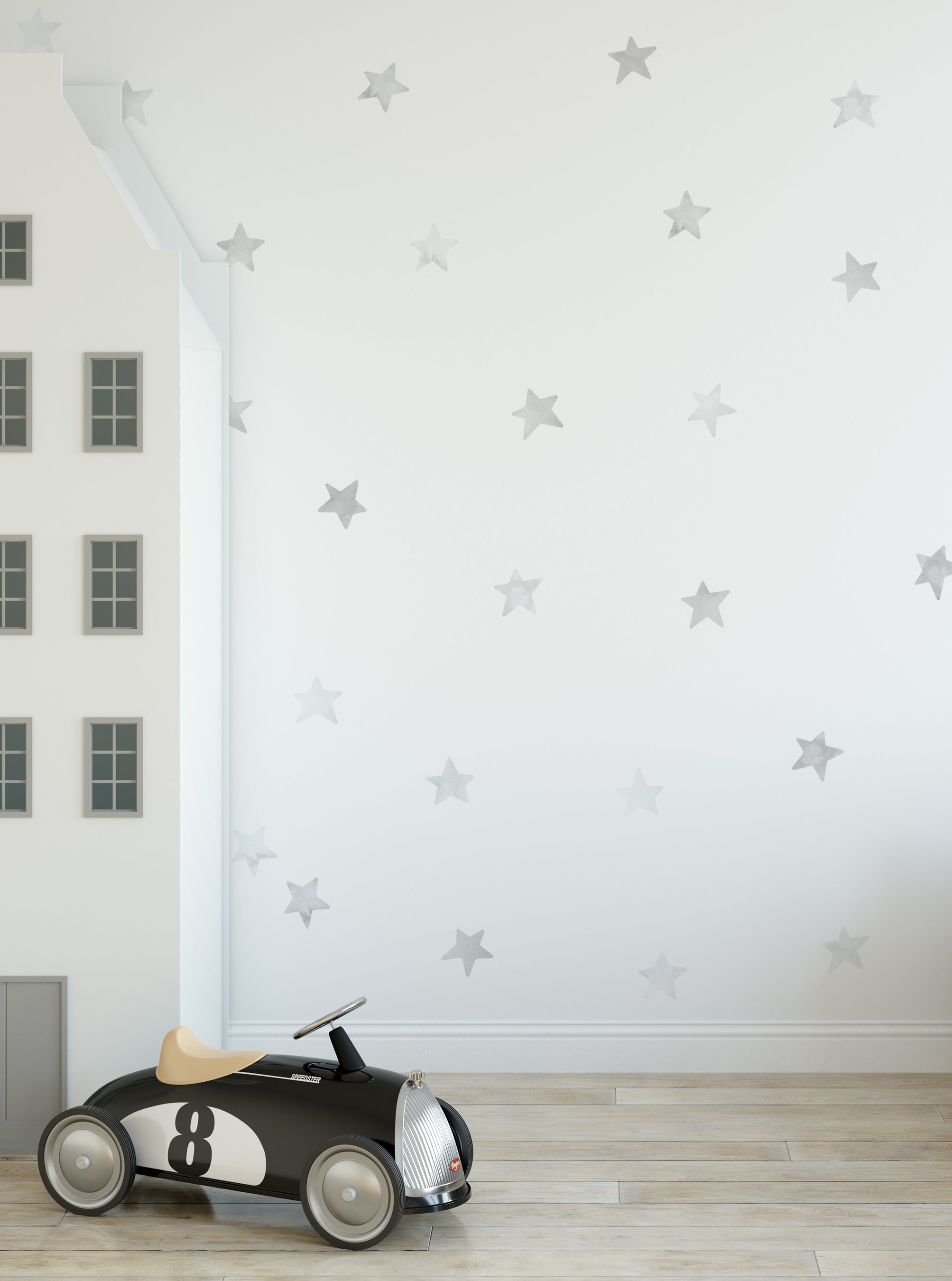 Watercolor Twinkling Unicorn with Stars Peel and Stick Wall Stickers –  Simple Shapes