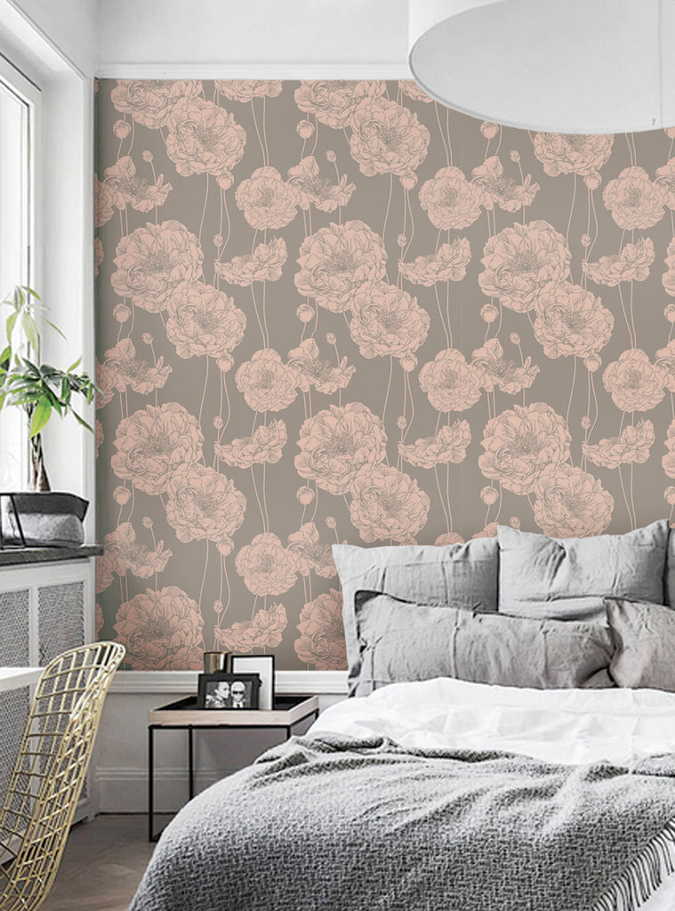 Peony Wallpaper – Simple Shapes