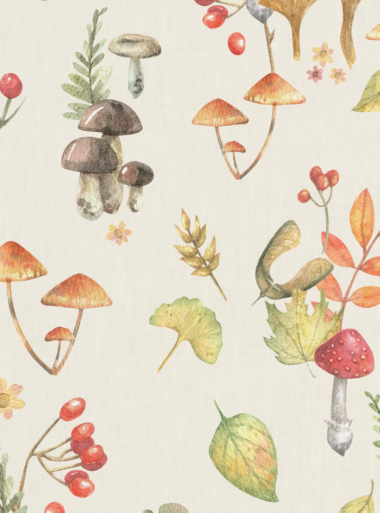 Mushroom Meadows Wallpaper – Simple Shapes