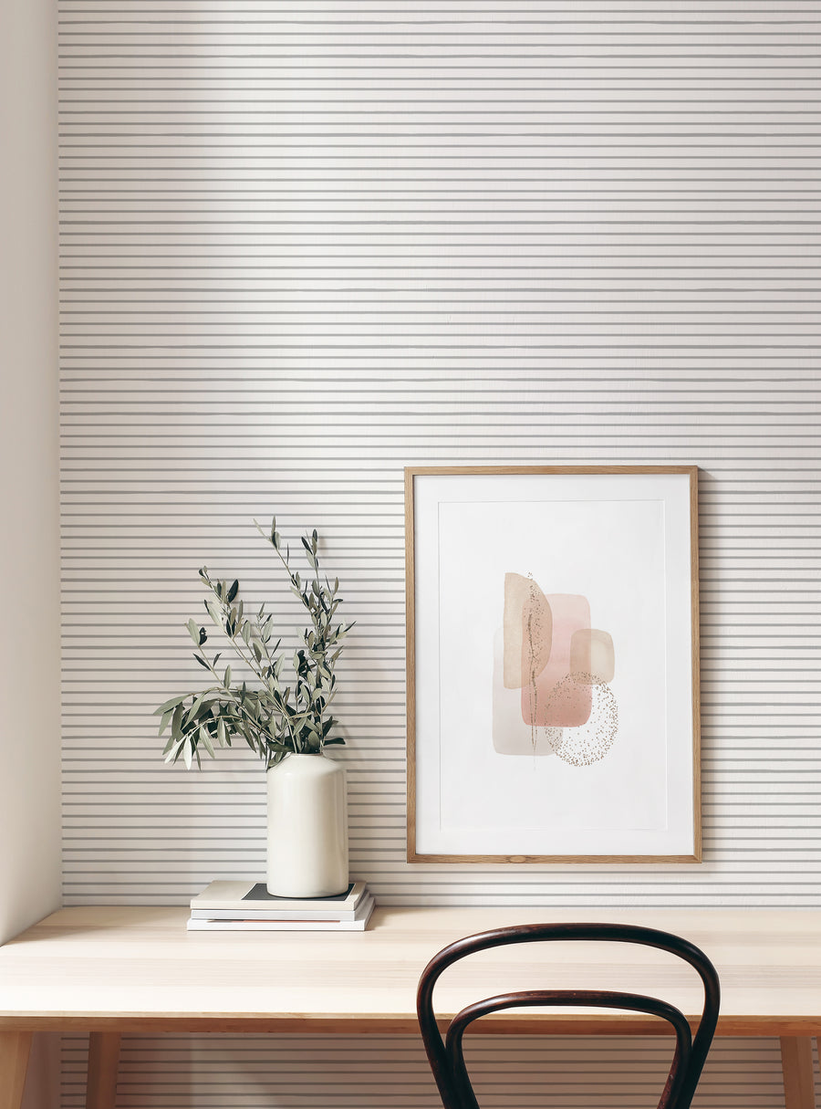 Horizontal Striped Peel and Stick Wallpaper Abstract Pattern Background, Featured Collection, Top Sellers, Peel and Stick Wallpaper, Kids and Baby Nursery Wallpaper, Abstract Murals and Wallpaper, All Products, Unpasted Wallpaper, Wallpaper and Murals, W9273-Grey-Sample-Vinyl, W9273-Grey-Sample-Fabric, W9273-Grey-Sample-Unpasted