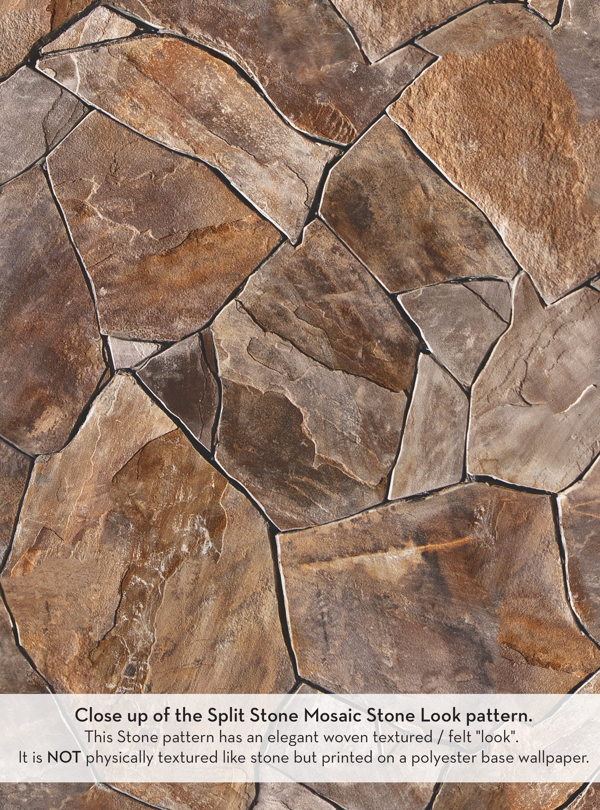 Simplistic Stone Split Stone Mosaic Stone Look Wallpaper – Simple Shapes