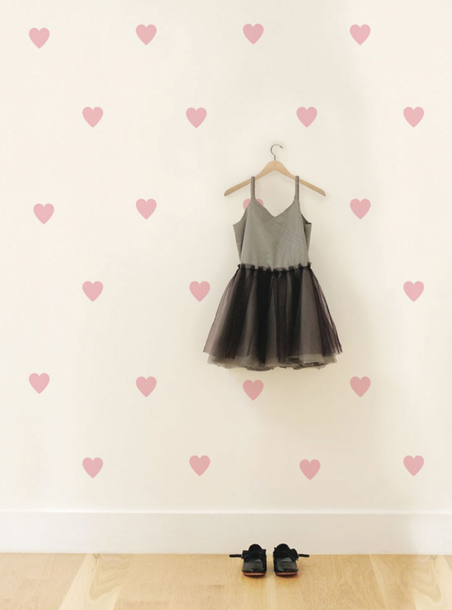 Romantic hearts decor with delicate black tulle dress, Top Sellers,Wall Decals,Baby Nursery and Kids Wall Decals,All Products