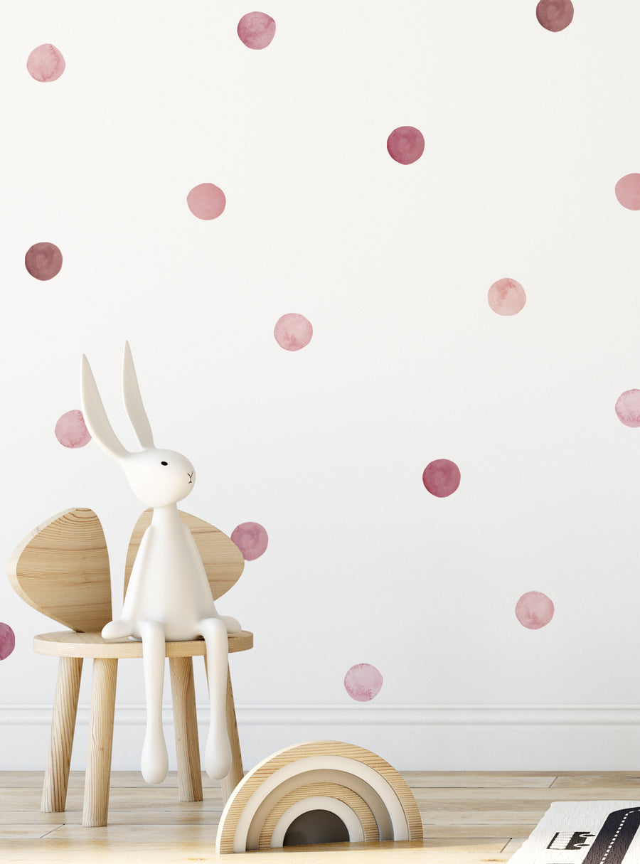 Charming watercolor-inspired dots in a soft blush hue bring a touch of whimsy to any child's room or modern vintage-inspired space, Top Sellers,Wall Stickers,Holiday Decals and Stickers,Pattern Wall Stickers,All Products
