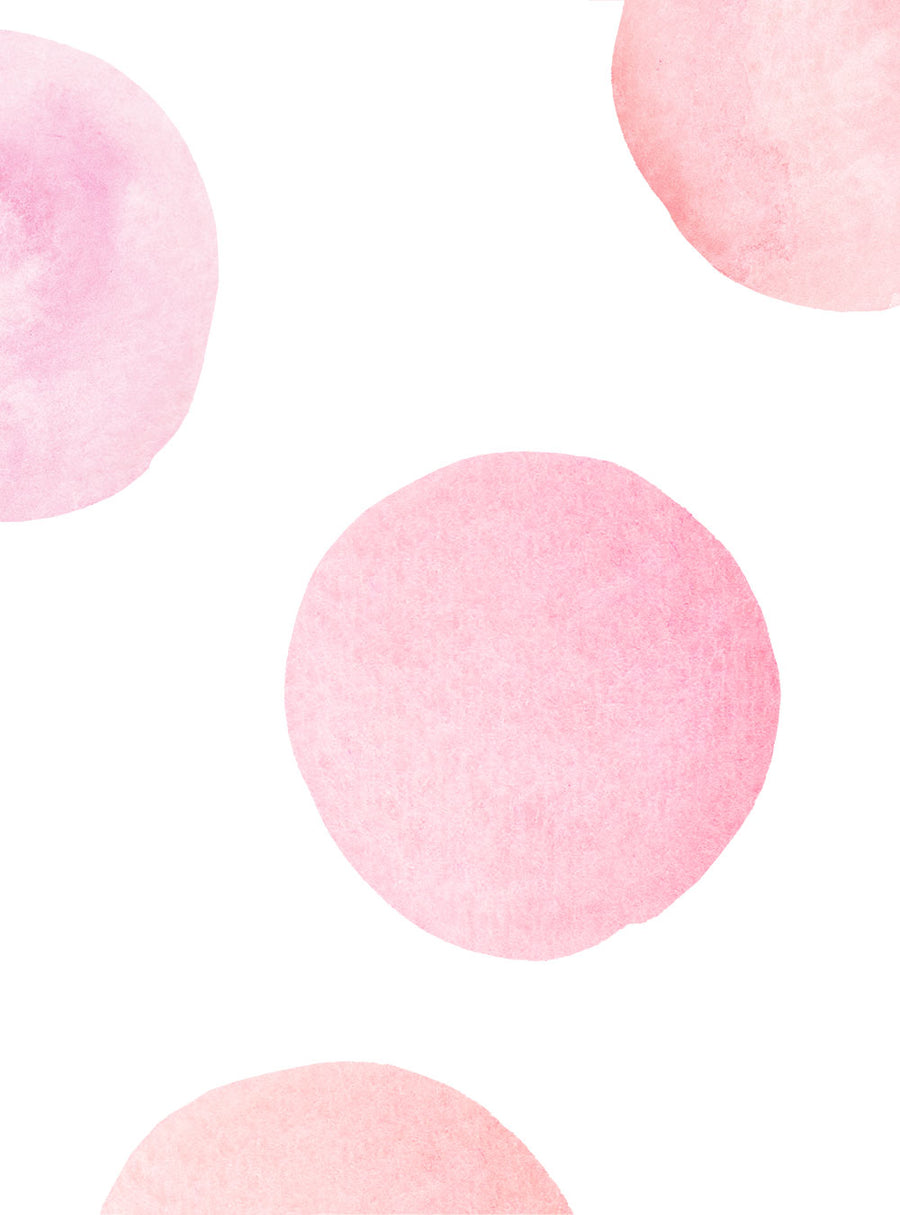 Vibrant watercolor dots in soft pink and white tones, adding a playful and whimsical touch to any space. These Premium Vinyl Peel and Stick Wall Stickers are perfect for customizing kids' rooms or adding a touch of modern vintage style, Top Sellers,Wall Stickers,Holiday Decals and Stickers,Pattern Wall Stickers,All Products,Back To School.