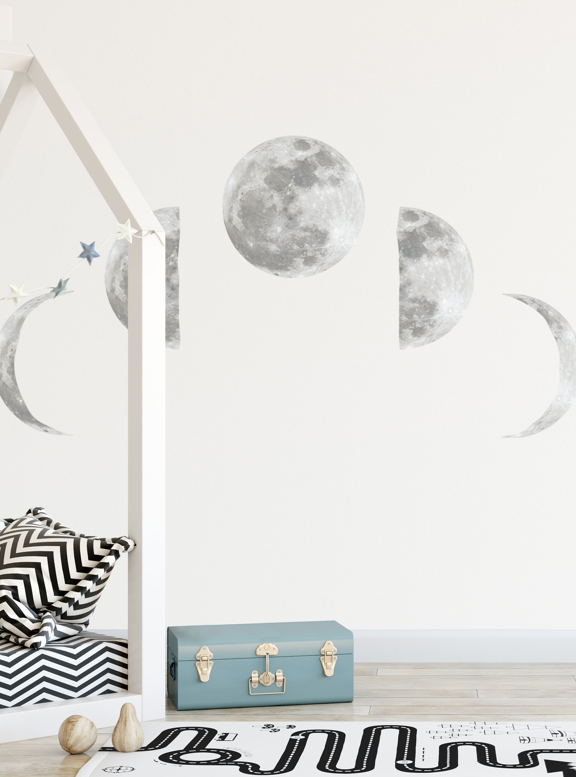 Moon Phases Wall Sticker – Simple Shapes