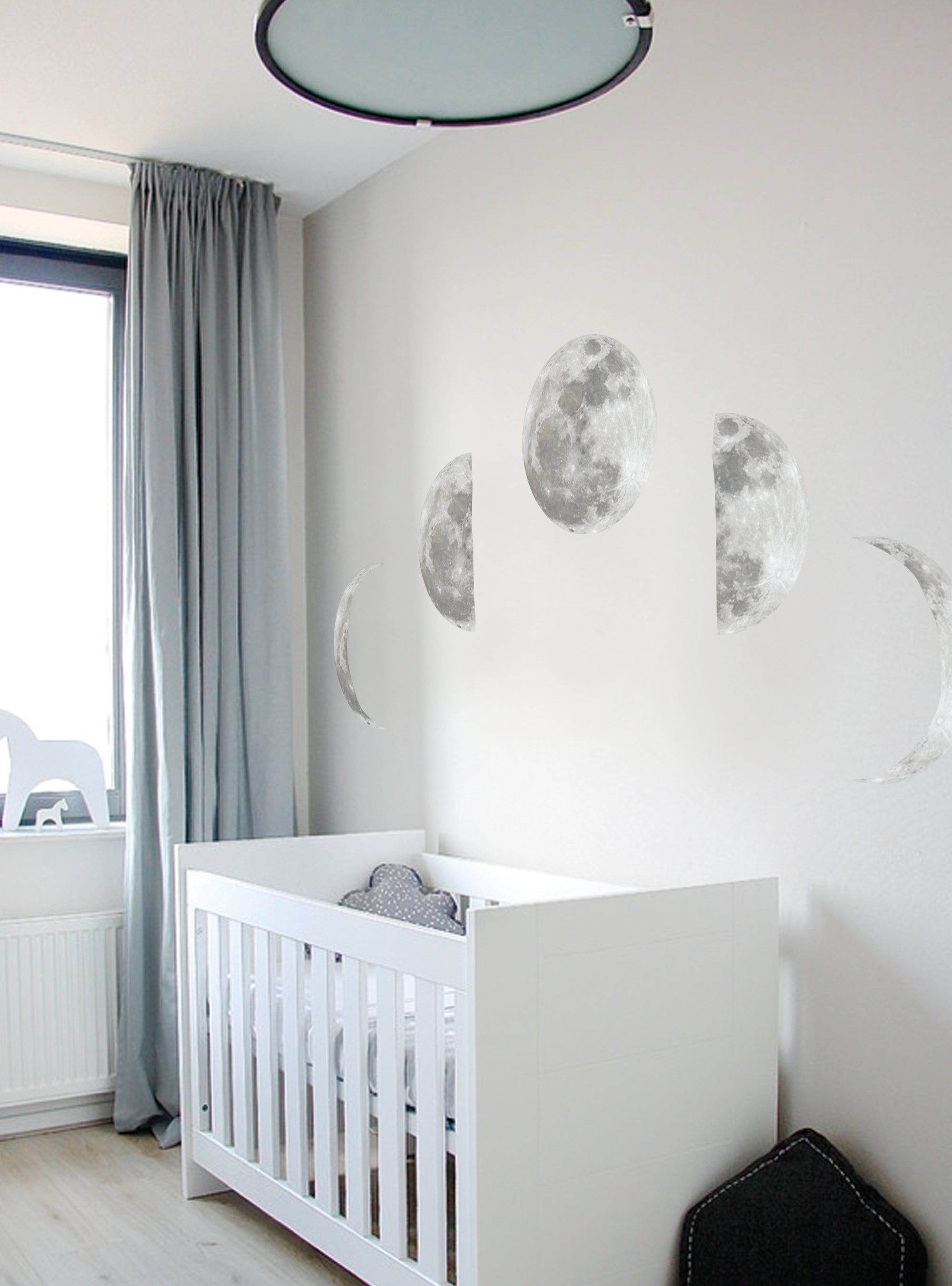 Moon Phases Wall Sticker – Simple Shapes