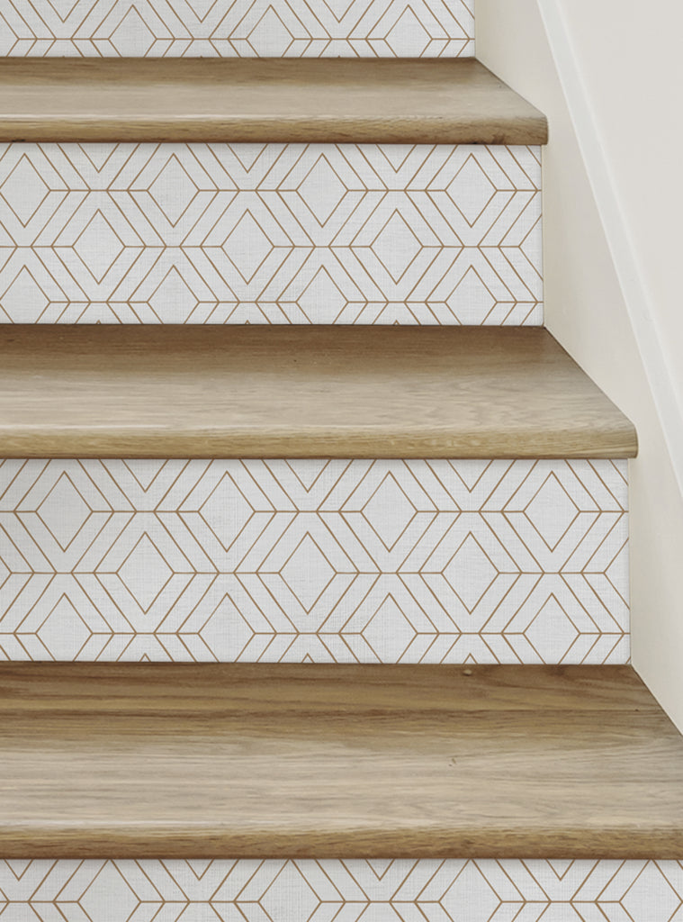 Diamond Riser Medium White Stair Risers – Simple Shapes