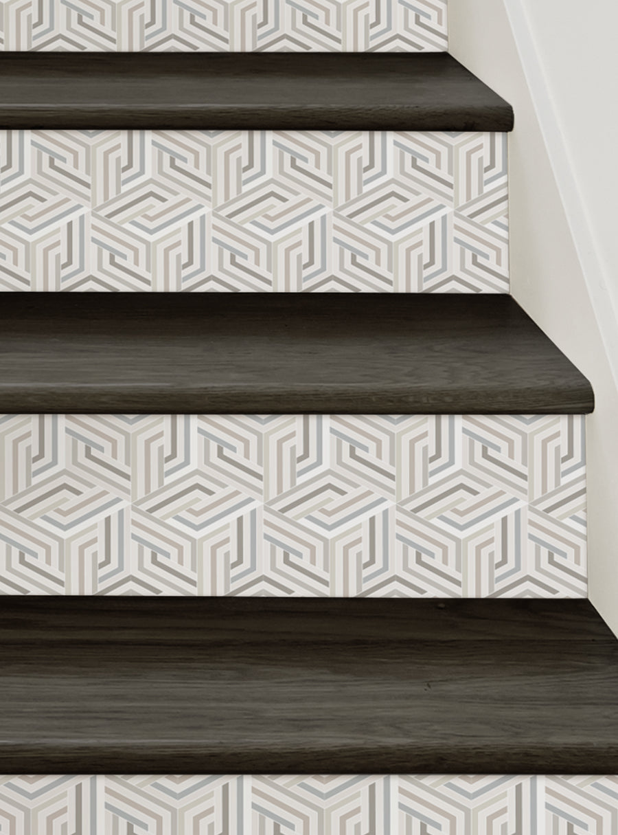 Here is the ALT text for the image of the Shopify product "Op Art Lines 3D Cubes Peel and Stick Stair Riser Strips":

Three-dimensional geometric op art pattern on stairs with dark wooden steps, Top Sellers,Stair Riser Decals,All Products,Geometric Pattern Stair Riser Stickers