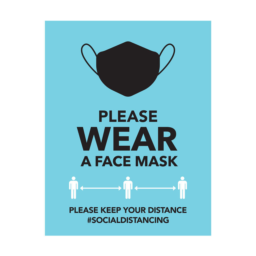 Wear a face mask to help flatten the curve of the coronavirus pandemic. This durable, waterproof wall sticker sign features a simple, bold design to display on your storefront or walls and promote safety during high-traffic situations. Available in multiple colors to match your retail decor. Top Sellers,Wall Stickers,All Products