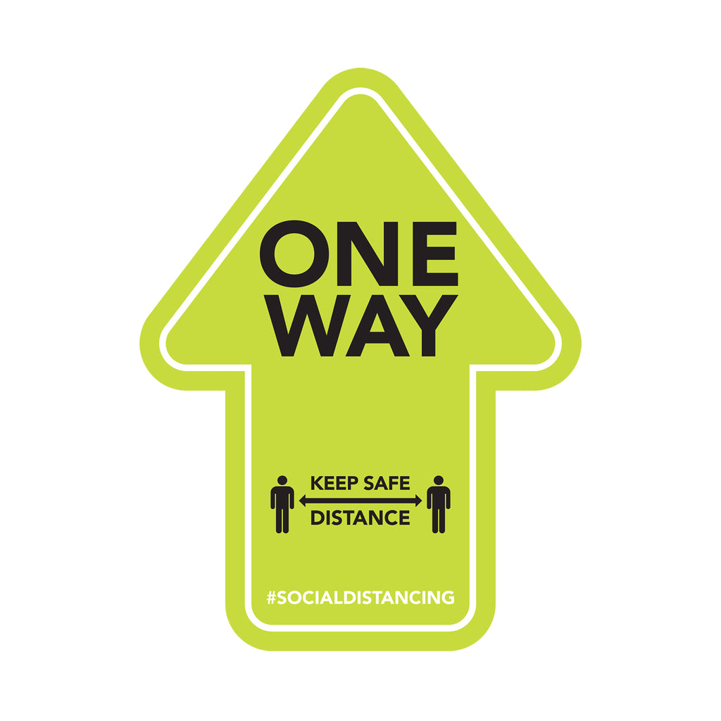 Sticker One Way Design One Way - Floor Sticker - Retail Style - 4Pk – Simple Shapes
