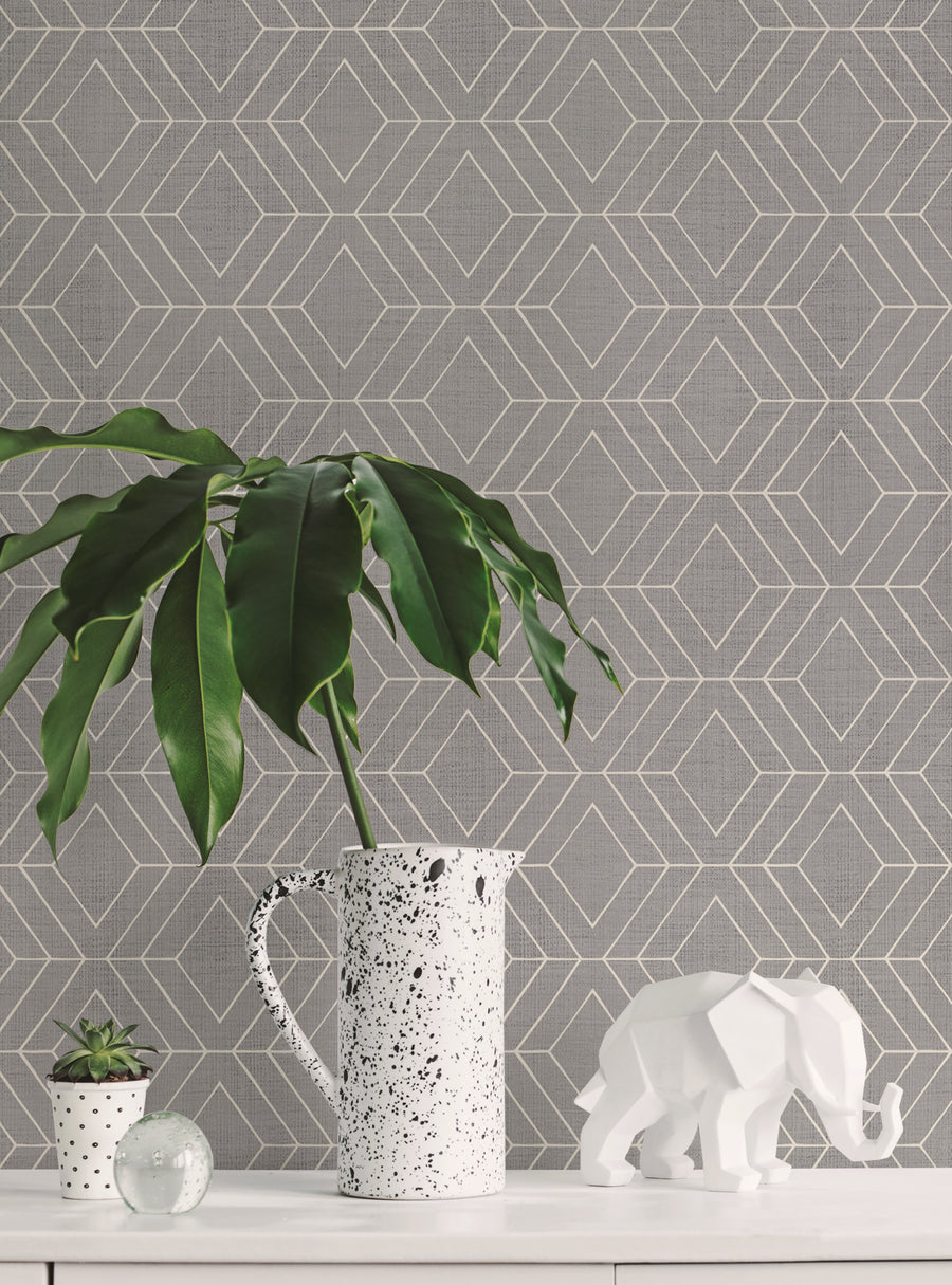 Detailed geometric pattern with bold lines and a textured look, showcasing the unique and stylish design of this Shopify product, perfect for DIY room makeovers, Top Sellers,Peel and Stick Wallpaper,Geometric & Pattern Wallpaper,All Products,Unpasted Wallpaper,Wallpaper and Murals.