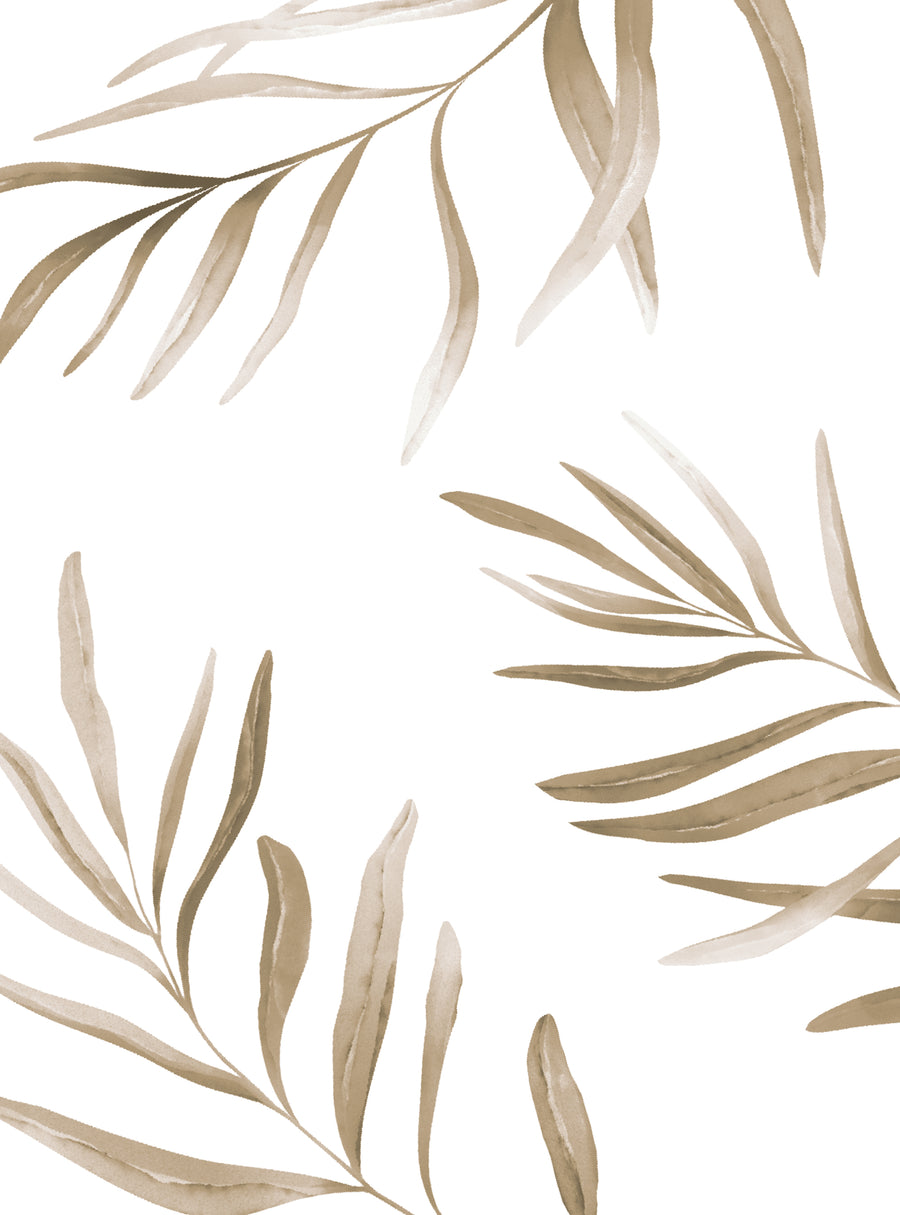 Delicate palm leaves sway in a gentle breeze, creating a serene and relaxing atmosphere. This nature-inspired wallpaper design will transport you to a tropical oasis, adding a touch of exotic flair to any room. , Top Sellers,Peel and Stick Wallpaper,Floral Wallpaper,Nature Wallpaper,Kids and Baby Nursery Wallpaper,All Products,Unpasted Wallpaper,Wallpaper and Murals,Dorm Room Ideas and Trends, W9250-Brown-Sample-Vinyl, W9250-Brown-Sample-Fabric, W9250-Brown-Sample-Unpasted