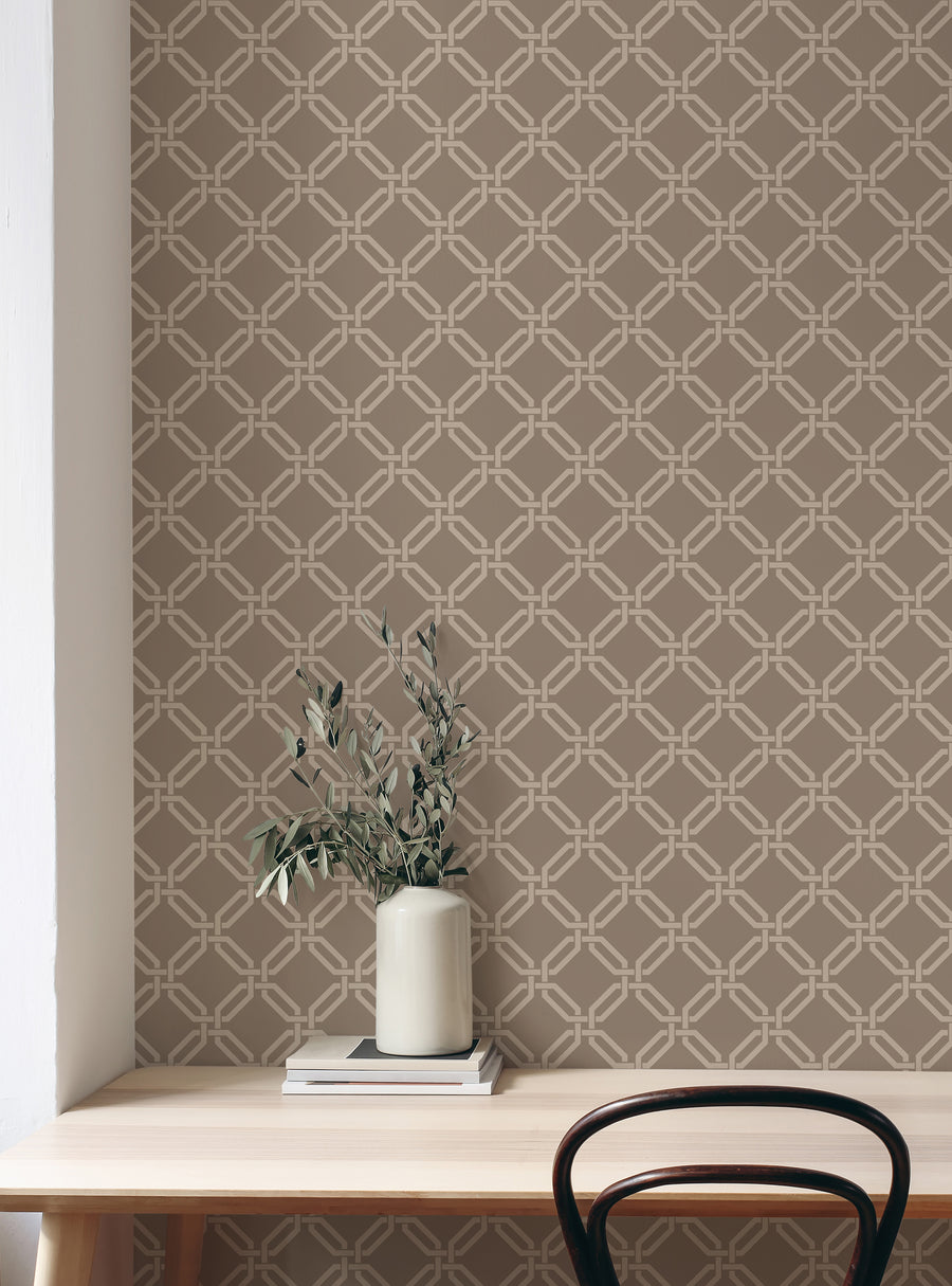 Geometric octagon-shaped patterns in a subtle, neutral tone create a clean and elegant look on this Octagon Links Bold Wallpaper. This peel and stick wallpaper can be easily applied to add a touch of modern style to any wall in the home. Available in multiple color options to suit various decor preferences., Featured Collection,Top Sellers,Peel and Stick Wallpaper,Geometric & Pattern Wallpaper,All Products,Unpasted Wallpaper,Wallpaper and Murals