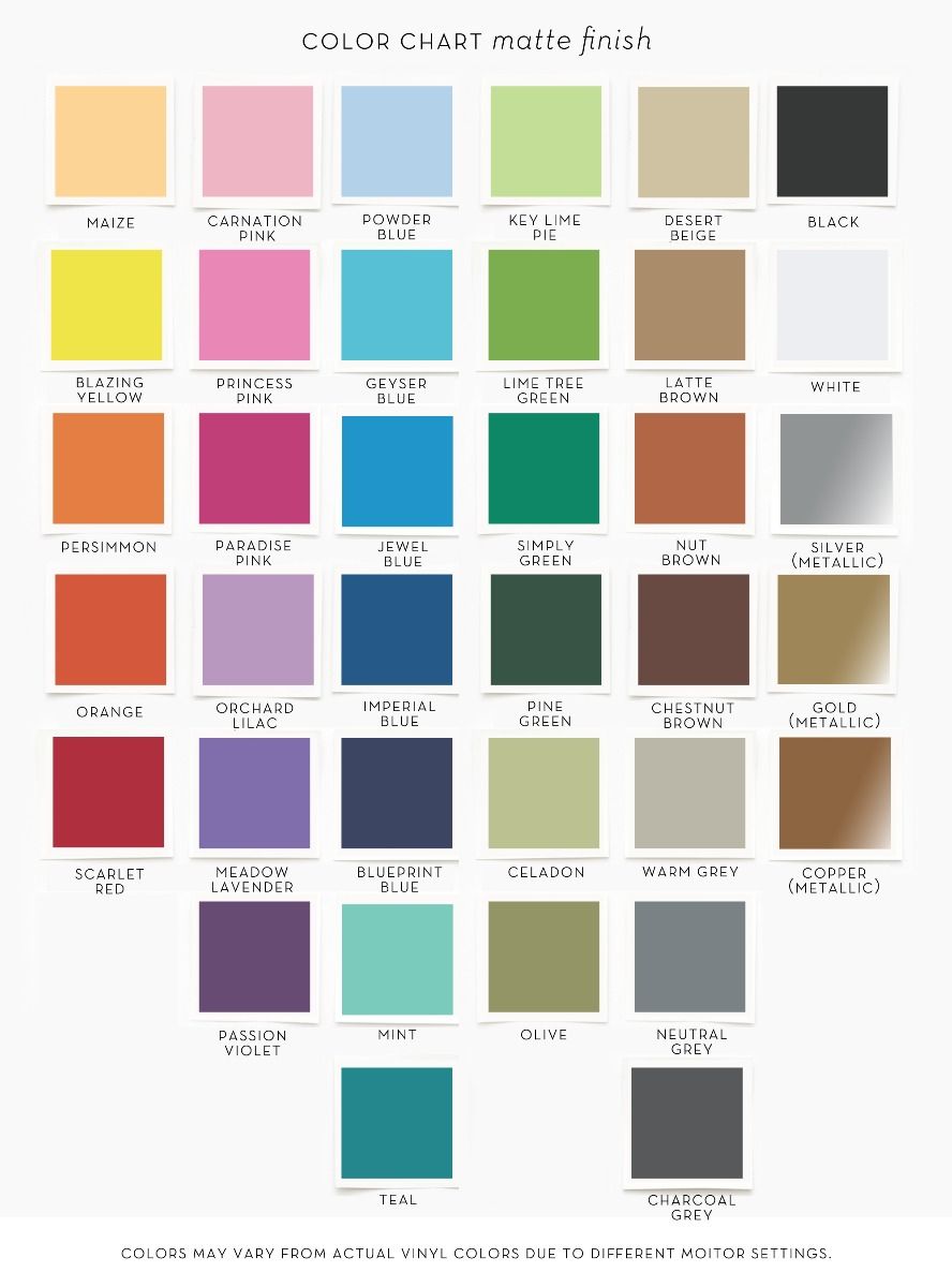 Brige Color Chart Beige Color Chart