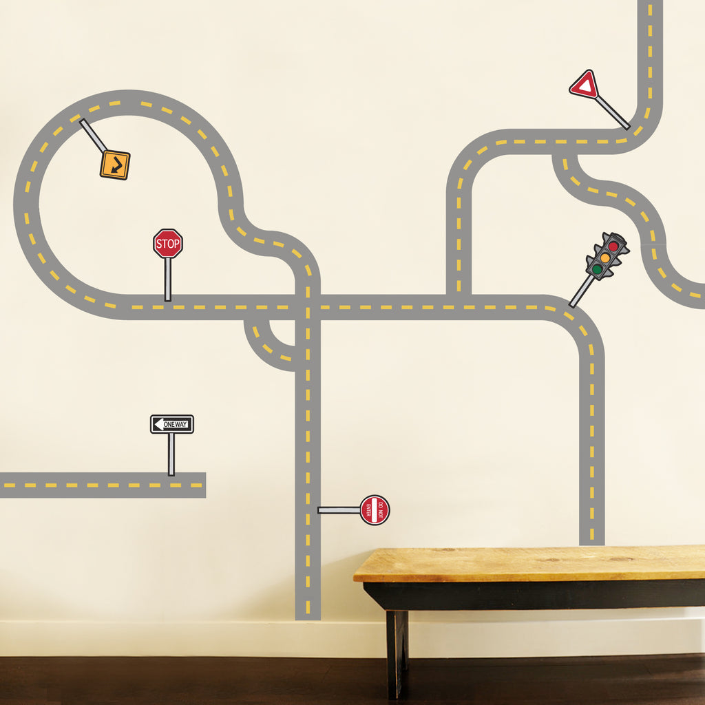 Punch Off Raod Sticker Roads Wall Stickers